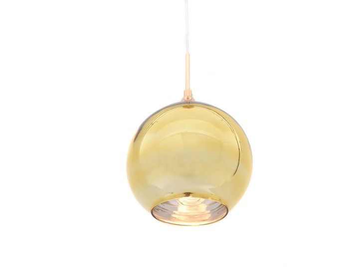 NOWOCZESNA LAMPA WISZĄCA ZŁOTA LOBOS D20 Szkło Lampa kula Metal Lampa z kloszem Ilość źródeł światła 1 źródło