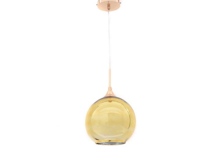 NOWOCZESNA LAMPA WISZĄCA ZŁOTA LOBOS D20 Lampa z kloszem Metal Lampa kula Szkło Ilość źródeł światła 1 źródło Kategoria Lampy wiszące