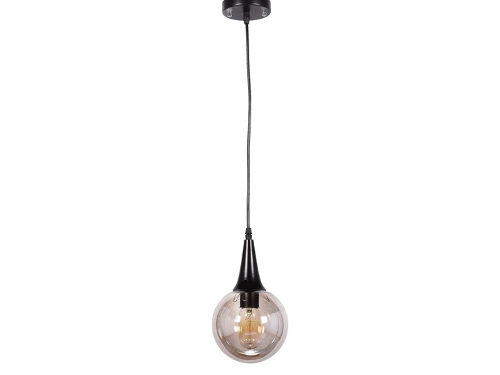 LAMPA WISZĄCA LOFT CZARNA ROCHERRO Lampa z abażurem Lampa z kloszem Metal Żarówka na kablu Styl Industrialny Szkło Styl Nowoczesny