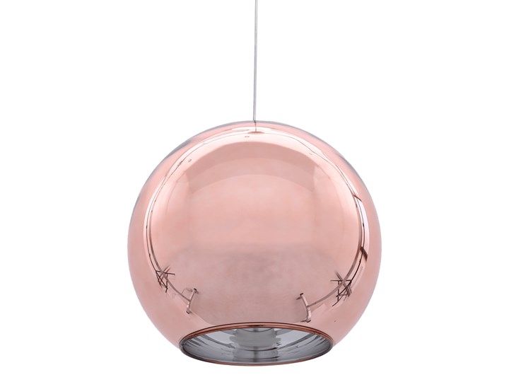 NOWOCZESNA LAMPA WISZĄCA RÓŻOWE ZŁOTO LOBOS D30 Metal Lampa kula Szkło Kolor Różowy