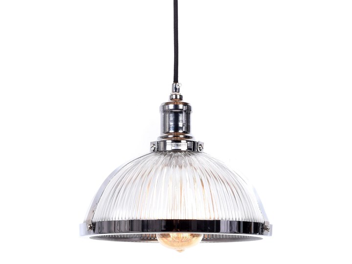 LAMPA WISZĄCA LOFT CHROMOWANA BRICO Szkło Metal Lampa z abażurem Lampa z kloszem Ilość źródeł światła 1 źródło