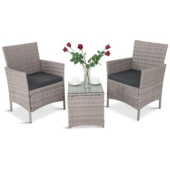 Meblobranie Janoszare meble balkonowe z technorattanu Flavio Duo Grey