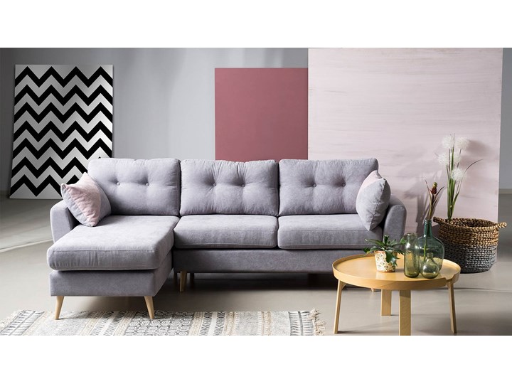 Narożnik Harris z szezlongiem i funkcją spania (uniwersalny), Gris Szerokość 244 cm Wysokość 85 cm Kategoria Narożniki