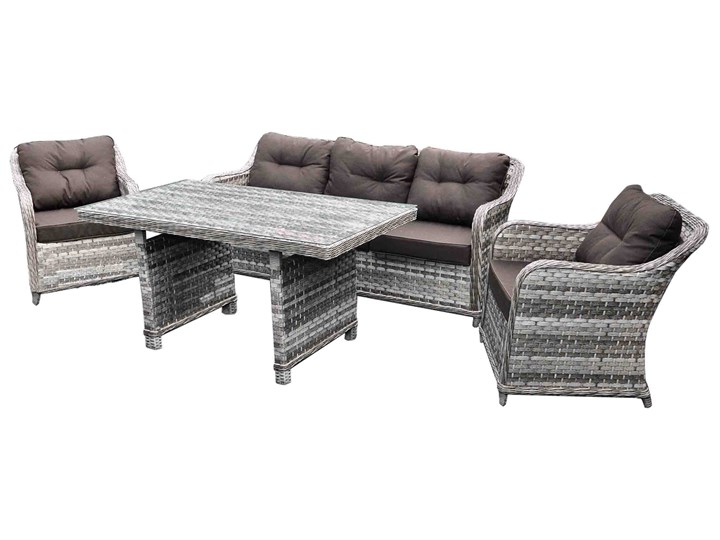 Ekskluzywne meble ogrodowe DIVINO wysoki stół Kategoria Zestawy mebli ogrodowych Zestawy wypoczynkowe Technorattan Rattan Aluminium Tworzywo sztuczne Zawartość zestawu Fotele