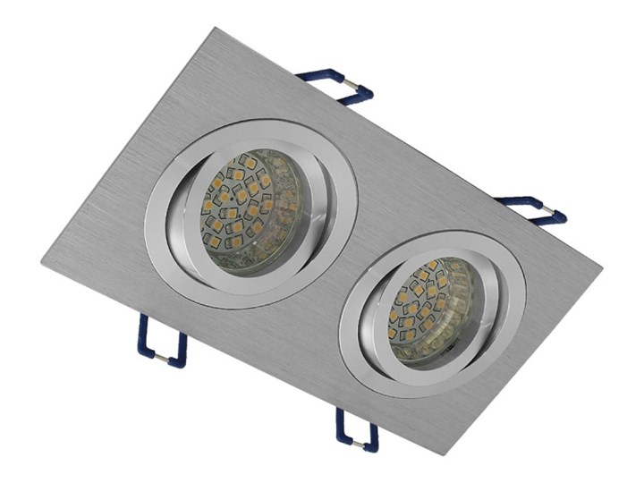 Double modern movable recessed MR16 GU10 aluminum aluminium fixture oprawa podwójna Oprawa stropowa Oprawa halogenowa Prostokątne Oprawa led Kategoria Oprawy oświetleniowe