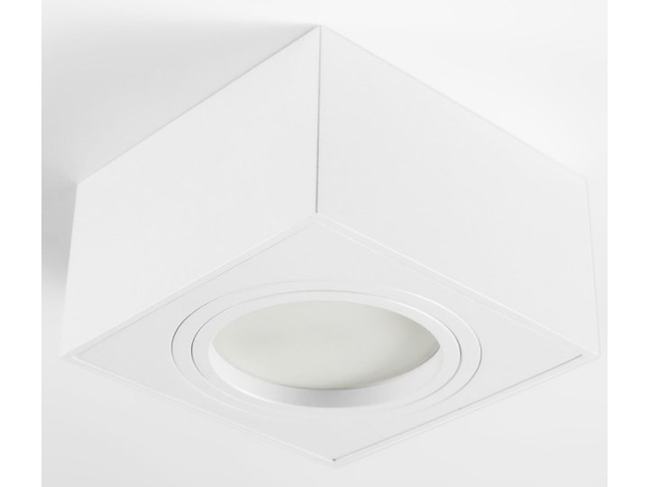 Nowoczesna oprawa sufitowa GX53 kwadrat ruchoma biała biały mat aluminiowa