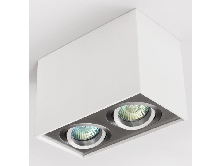 Nowoczesna podwójna sufitowa oprawa natynkowa prostokąt MR16 aluminium aluminiowa GU10 Prostokątne Oprawa halogenowa Kategoria Oprawy oświetleniowe Oprawa stropowa Oprawa led Kolor Szary