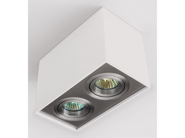 Nowoczesna podwójna sufitowa oprawa natynkowa prostokąt MR16 aluminium aluminiowa GU10 Kategoria Oprawy oświetleniowe Oprawa led Oprawa halogenowa Oprawa stropowa Prostokątne Kolor Szary