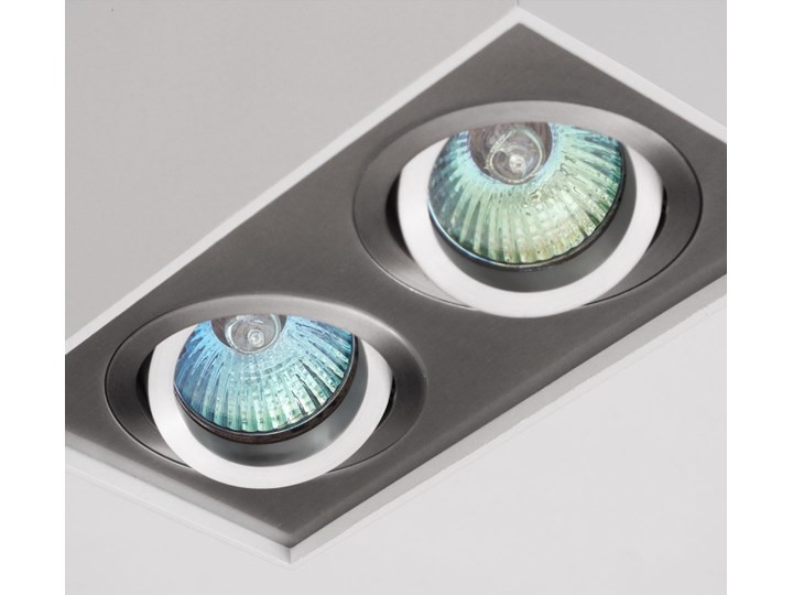 Nowoczesna podwójna sufitowa oprawa natynkowa prostokąt MR16 aluminium aluminiowa GU10 Oprawa halogenowa Kategoria Oprawy oświetleniowe Oprawa stropowa Oprawa led Prostokątne Kolor Szary
