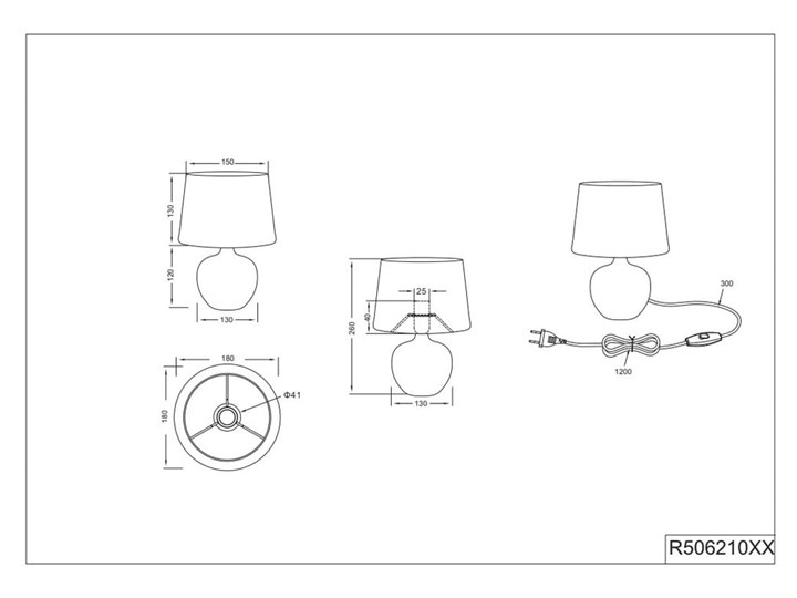 Czarna lampa stołowa z ceramiki i tkaniny Trio Luxor, wys. 26 cm Lampa z abażurem Kolor Czarny