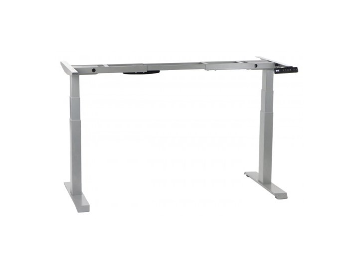 Dwusilnikowy stelaż metalowy biurka (stołu) z elektryczną regulacją wysokości, kolor aluminium, SHB320-D650-F/A