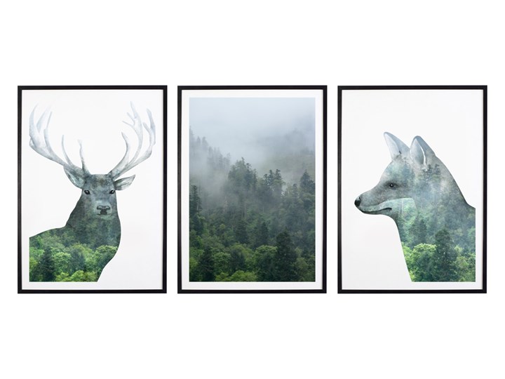 Tryptyk Forest 1 - Plakaty w ramach (3x 30x40cm)