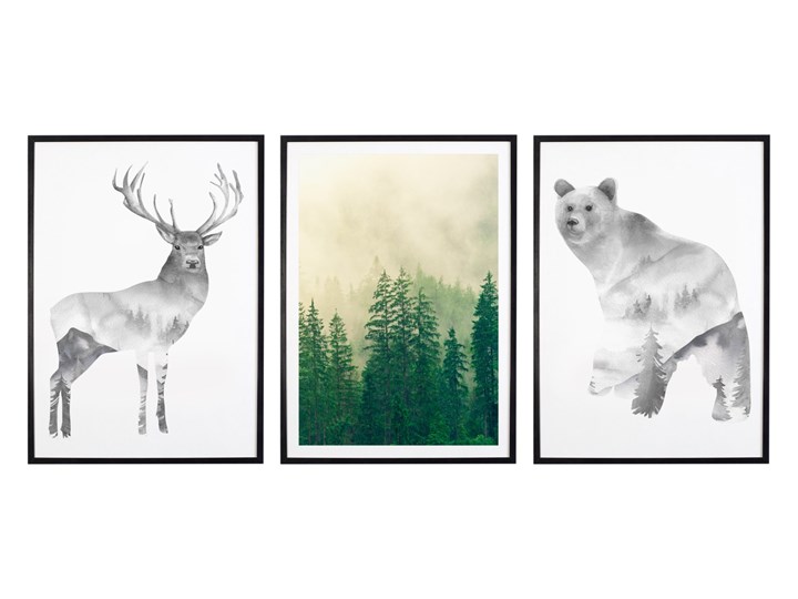 Tryptyk Forest 3 - Plakaty w ramach (3x 30x40cm)