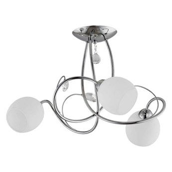 Lampa sufitowa żyrandol nowoczesny CALDIA chrom/biały śr. 50cm