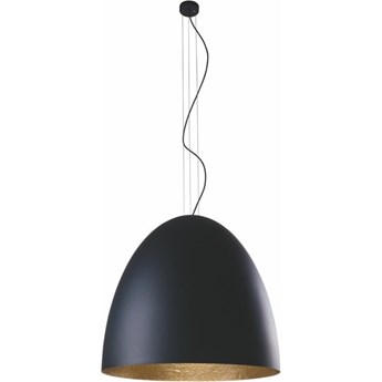 Lampa wisząca tuba nad stół EGG XL czarny/złoty śr. 75cm