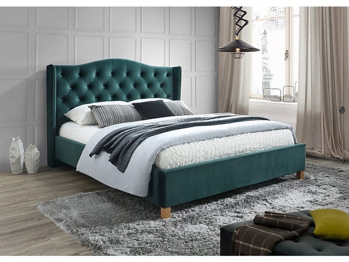 Łóżko ASPEN 160 velvet zielony
