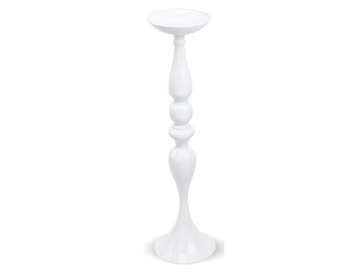 ERNEST wysoki świecznik metalowy biały, wys. 67 cm