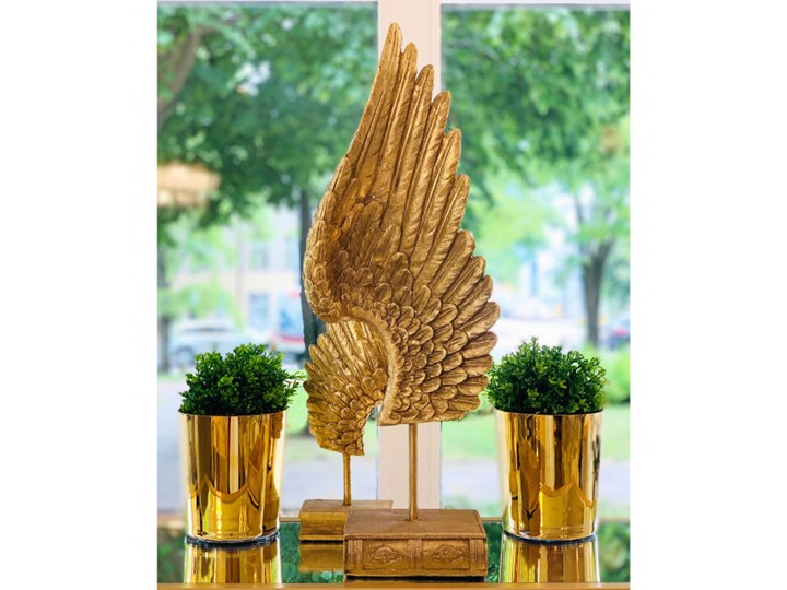 FIGURKA ZŁOTE SKRZYDŁO NA KSIĄŻCE ”ANGEL L ”40 x 14 x 8,5 CM