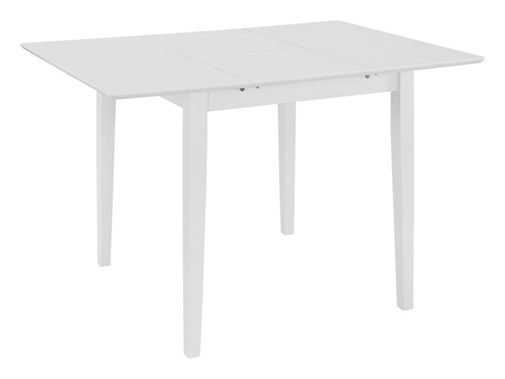 vidaXL Rozsuwany stół jadalniany, biały, (80-120) x 80 x 74 cm, MDF Drewno Płyta MDF Styl Tradycyjny