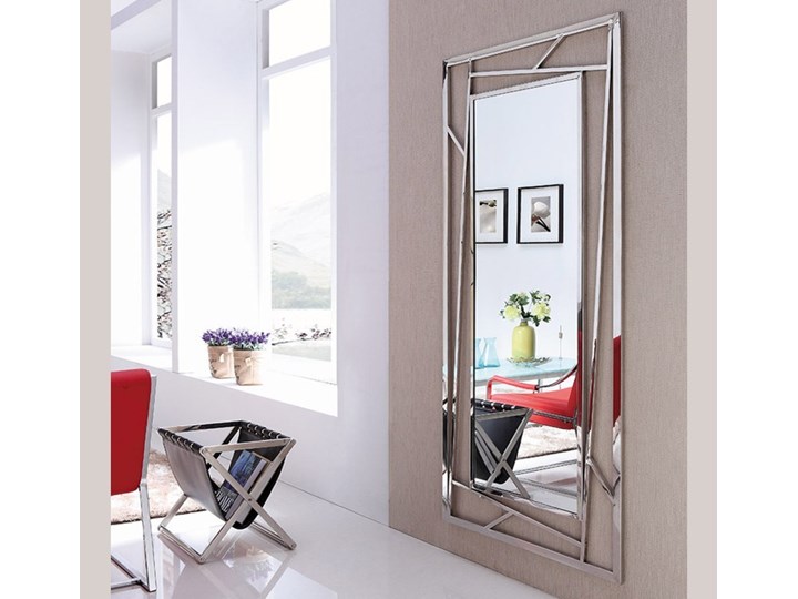 Lustro nowoczesne srebrne GEO GLAMUR 180"