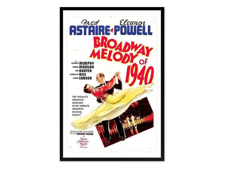 PLAKAT - BROADWAY MELODY OF 1940 obraz w czarnej ramie, 63x93 cm Pomieszczenie Jadalnia Kategoria Obrazy