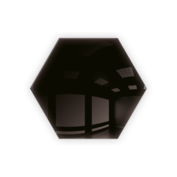 Płytka Lustrzana - 183x160 hexagon 4mm Szlif Poler Czarne