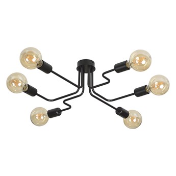HARMONY 6 BLACK 466/6 plafon sufitowy w stylu Loft Edison