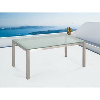 Beliani Stół Ogrodowy Szklany 180 X 90 Cm Grosseto