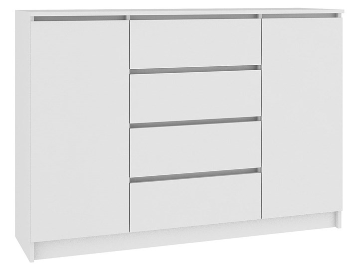 Komoda Intia 2X - biała Szerokość 40 cm Z szafkami i szufladami Wysokość 97 cm Pomieszczenie Sypialnia