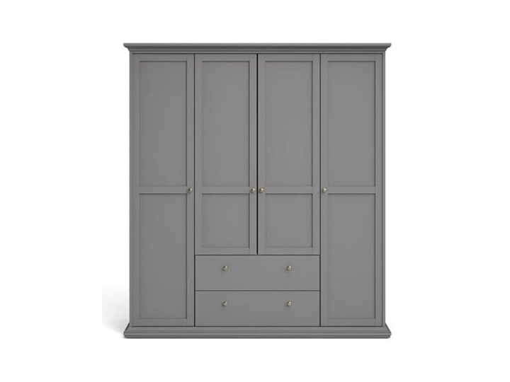 Szafa Paris 4+2 kolor szary Głębokość 61 cm Pomieszczenie Garderoba Kategoria Szafy do garderoby