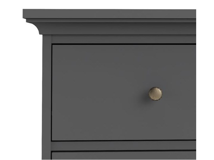 Komoda Paris 2+2 kolor szary Styl Glamour Płyta MDF Pomieszczenie Sypialnia