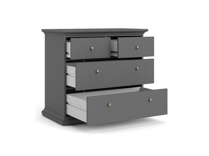 Komoda Paris 2+2 kolor szary Płyta MDF Styl Glamour