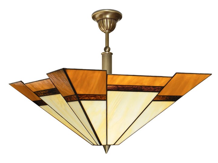 Mosiężna lampa witrażowa O-S1AD Mosiądz Kategoria Lampy wiszące