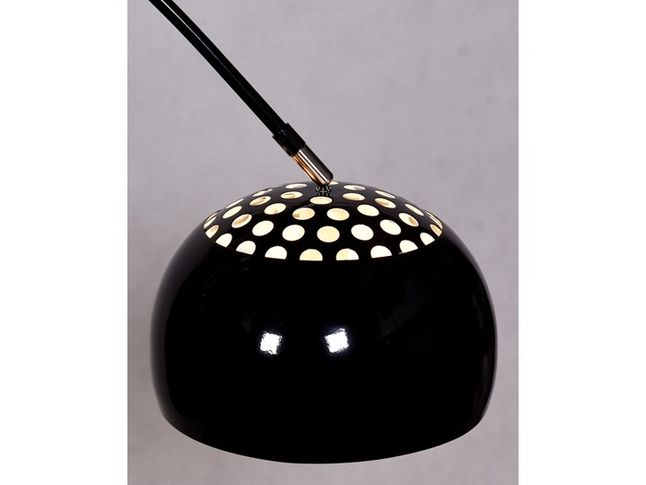 LAMPA STOJĄCA PODŁOGOWA CZARNA AZURRO B1 Lampa z kloszem Metal Lampa z regulacją wysokości Lampa z abażurem Styl Nowoczesny