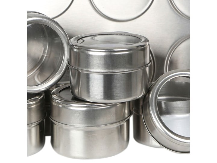 Zestaw 6 magnetycznych pojemników na przyprawy z podstawką Premier Housewares, 100 ml