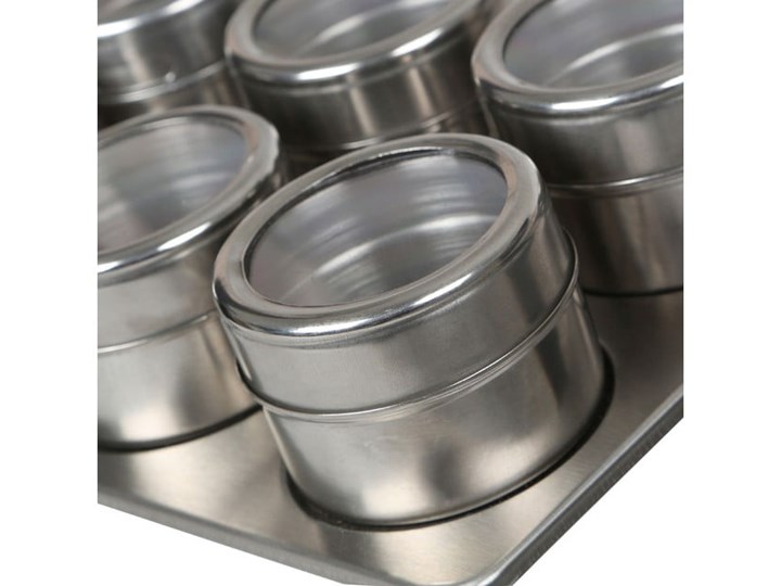 Zestaw 6 magnetycznych pojemników na przyprawy z podstawką Premier Housewares, 100 ml
