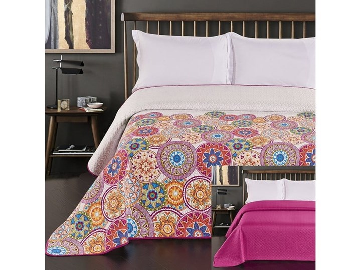 Różowa narzuta dwustronna z mikrowłókna DecoKing Bibi, 170x210 cm Pomieszczenie Sypialnia