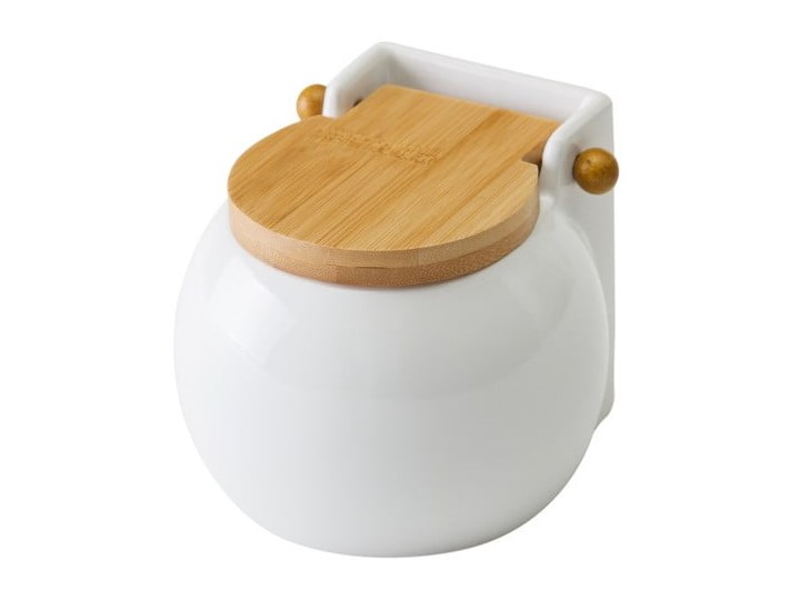 Biały pojemnik na sól z wieczkiem Unimasa Ceramic, 700 ml Ceramika Solniczka i pieprzniczka Kategoria Przyprawniki