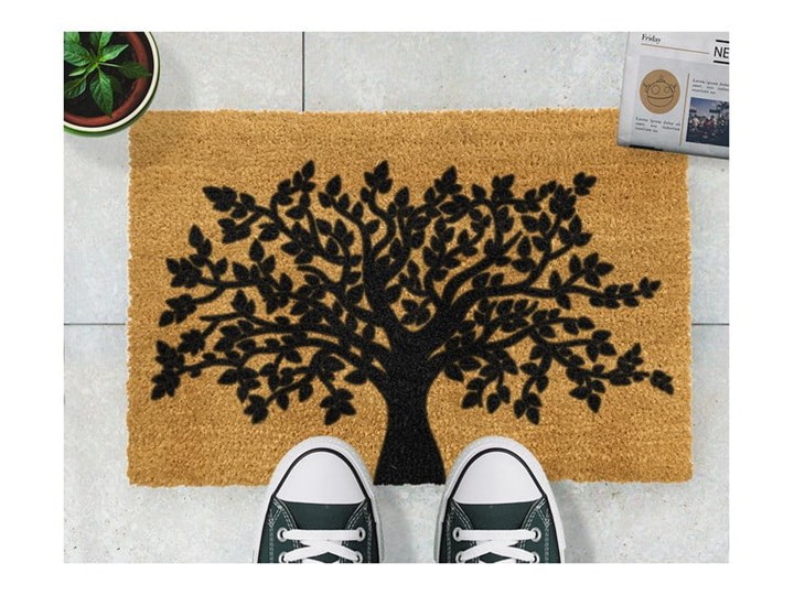 Wycieraczka z naturalnego kokosowego włókna Artsy Doormats Tree of Life, 40x60 cm Włókno kokosowe Kategoria Wycieraczki