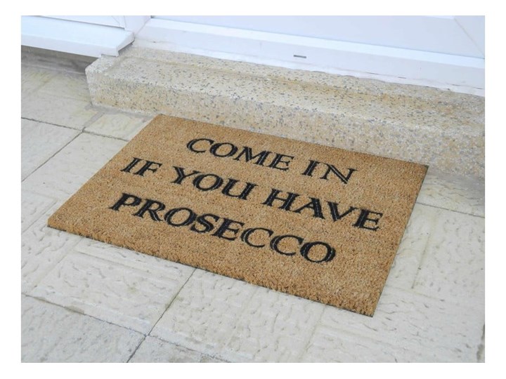 Wycieraczka z naturalnego kokosowego włókna Artsy Doormats Prosecco, 40x60 cm Włókno kokosowe Kategoria Wycieraczki