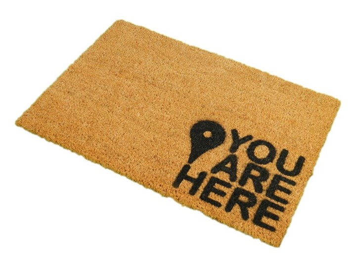 Wycieraczka z naturalnego kokosowego włókna Artsy Doormats You Are, 40x60 cm Włókno kokosowe Kolor Brązowy