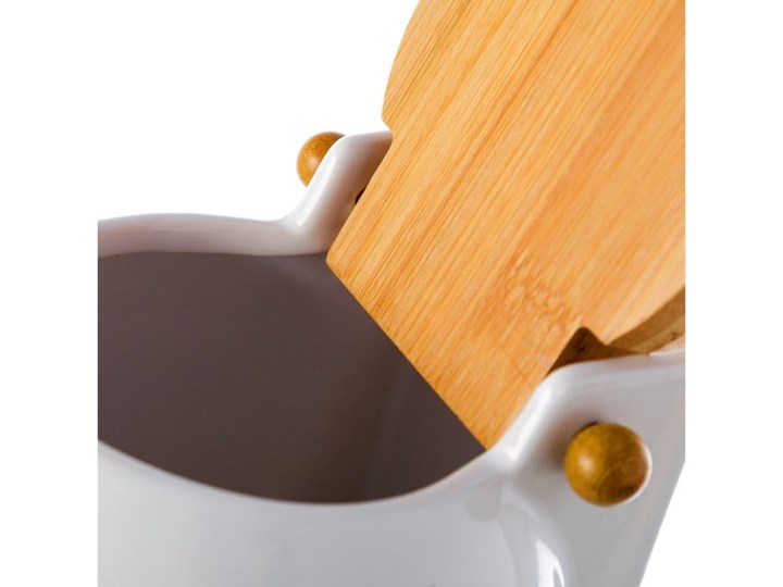 Biały pojemnik na sól z wieczkiem Unimasa Ceramic, 700 ml Ceramika Solniczka i pieprzniczka Kategoria Przyprawniki