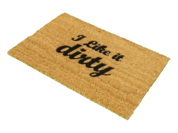Wycieraczka z naturalnego kokosowego włókna Artsy Doormats I Like It Dirty, 40x60 cm Włókno kokosowe Kolor Brązowy Kategoria Wycieraczki