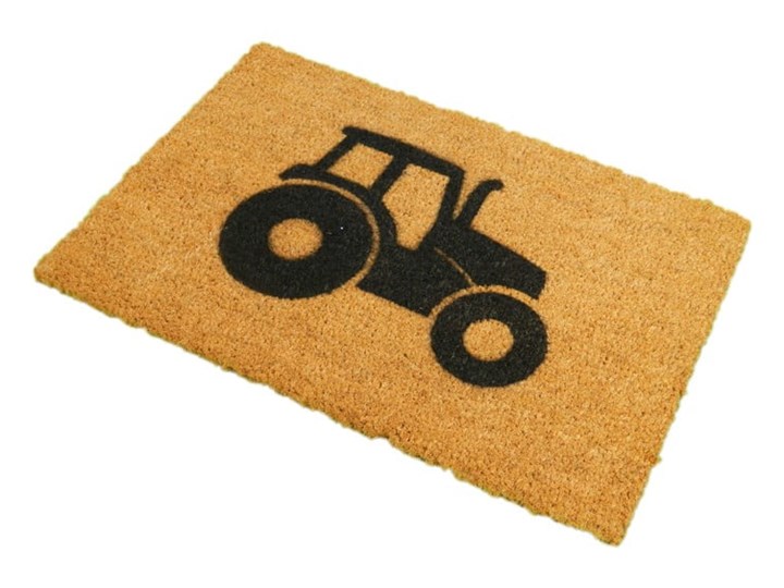 Wycieraczka z naturalnego kokosowego włókna Artsy Doormats Tractor, 40x60 cm Włókno kokosowe Kolor Czarny