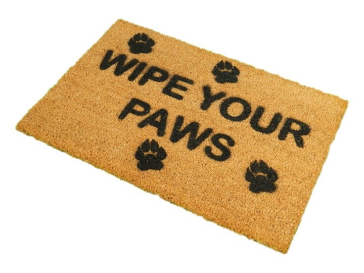 Wycieraczka z naturalnego kokosowego włókna Artsy Doormats Wipe Your Paws, 40x60 cm Kategoria Wycieraczki Włókno kokosowe Kolor Brązowy