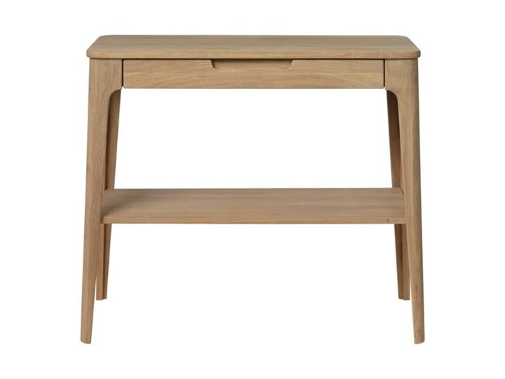 Konsola z drewna białego dębu Unique Furniture Amalfi, 90x37 cm Drewno Kategoria Konsole