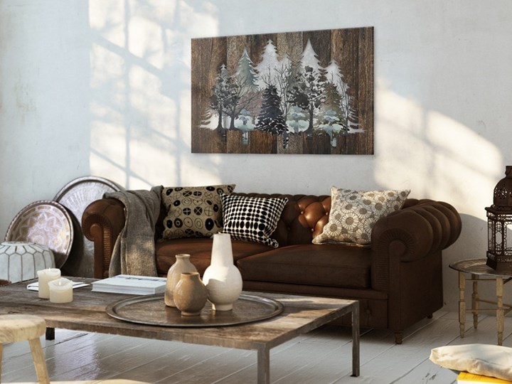 Drzwi do lasu - nowoczesny obraz na płótnie - 120x80 cm Wzór Kwiaty