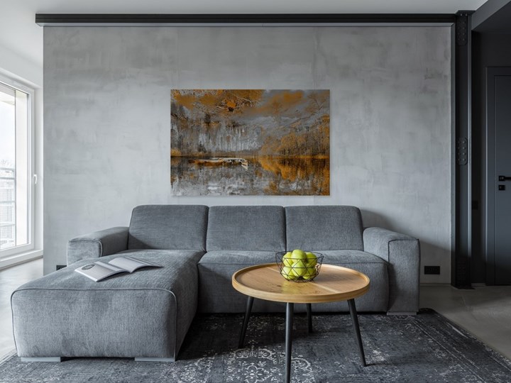Tchnienie słońca - nowoczesny obraz na płótnie - 120x80 cm Pomieszczenie Salon Kolor Brązowy