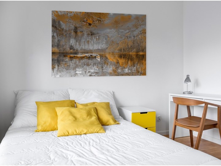 Tchnienie słońca - nowoczesny obraz na płótnie - 120x80 cm Pomieszczenie Salon Kolor Brązowy