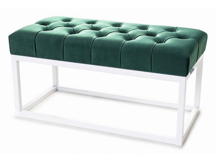 ŁAWKA pikowana INDUSTRIALNA Classic Velvet - LOFT Materiał nóżek Drewno